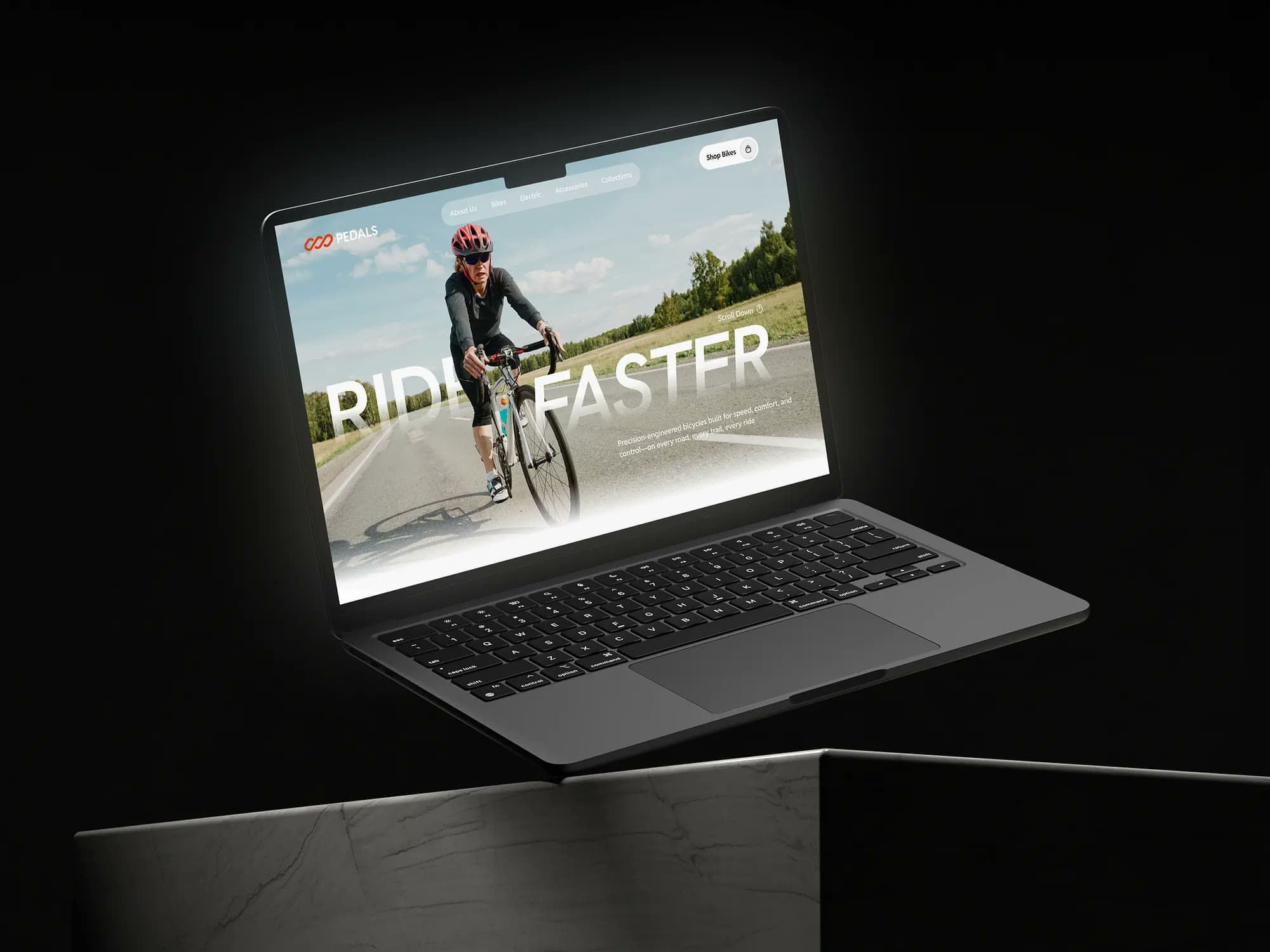 Pedals, e-commerce design, view 1