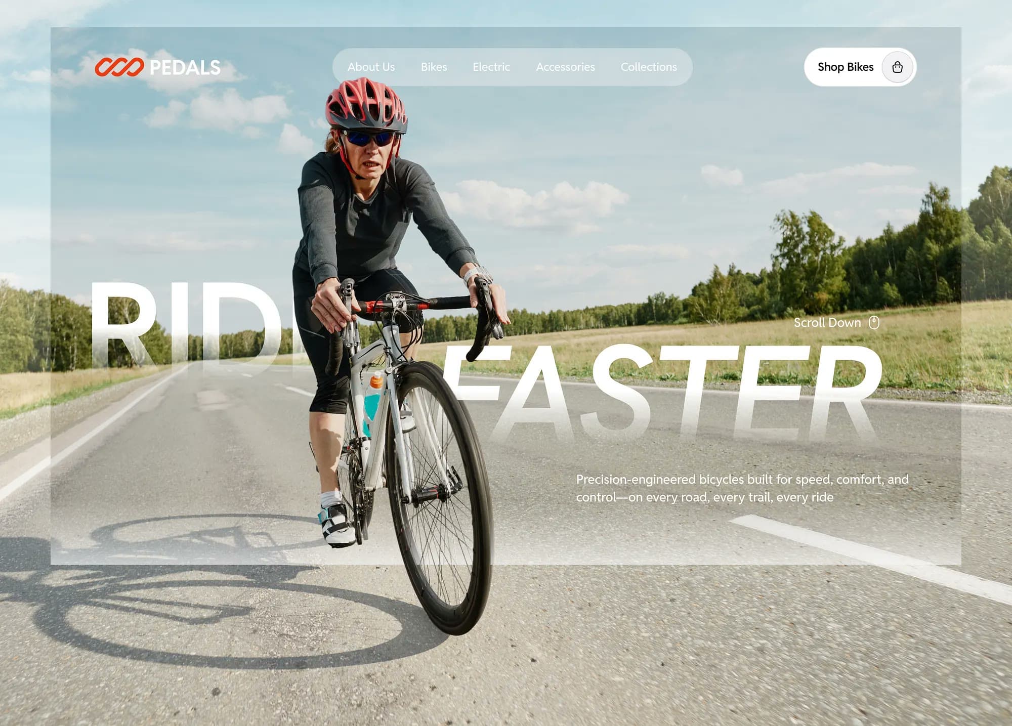Pedals, e-commerce design, view 2