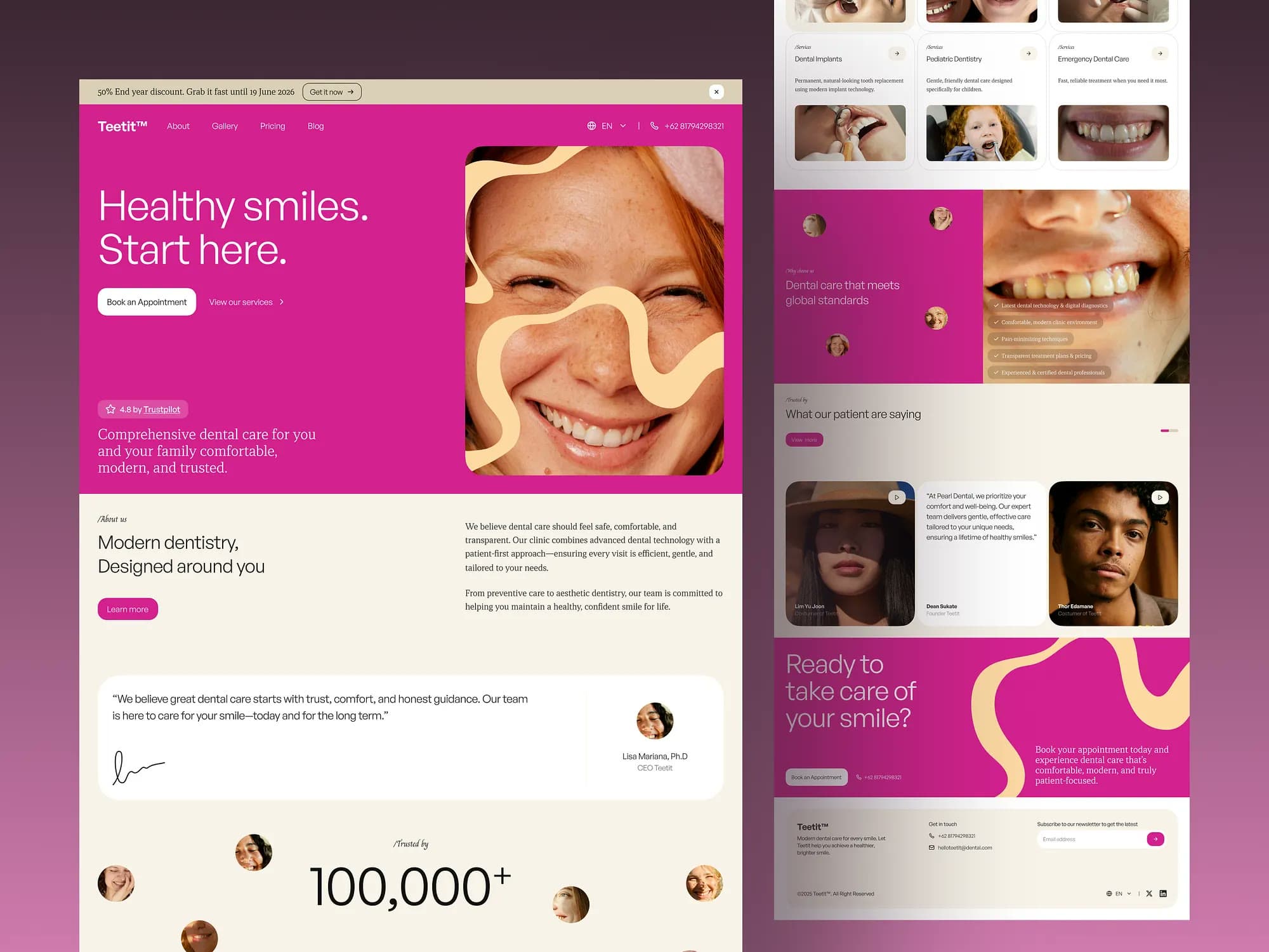 Teetit, website design, view 1
