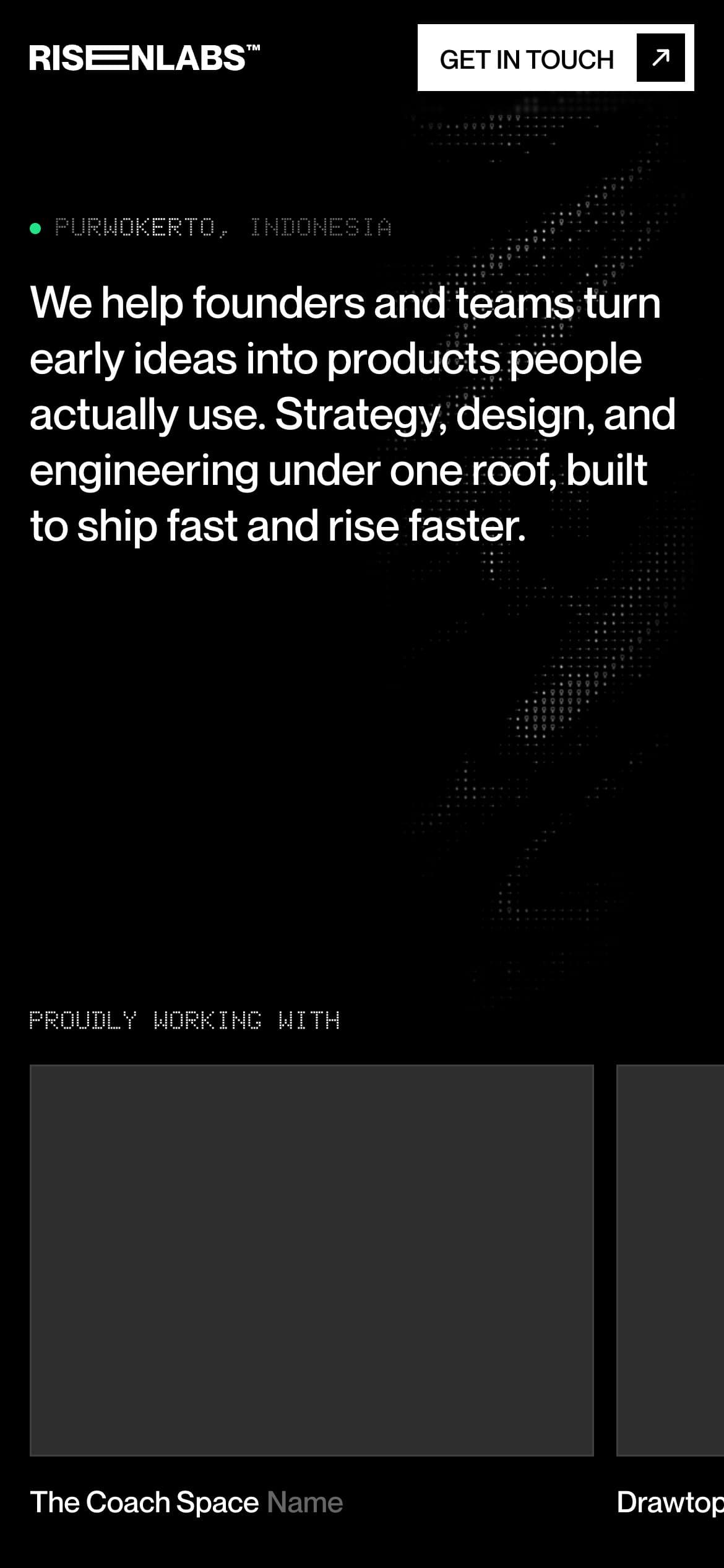 The glyph homepage on a phone, screen 1 of 1