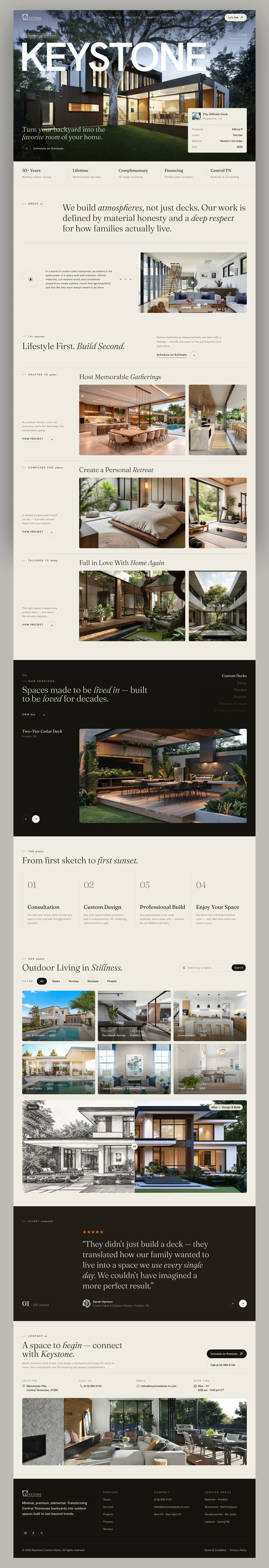 Keystone, landing page design, view 4