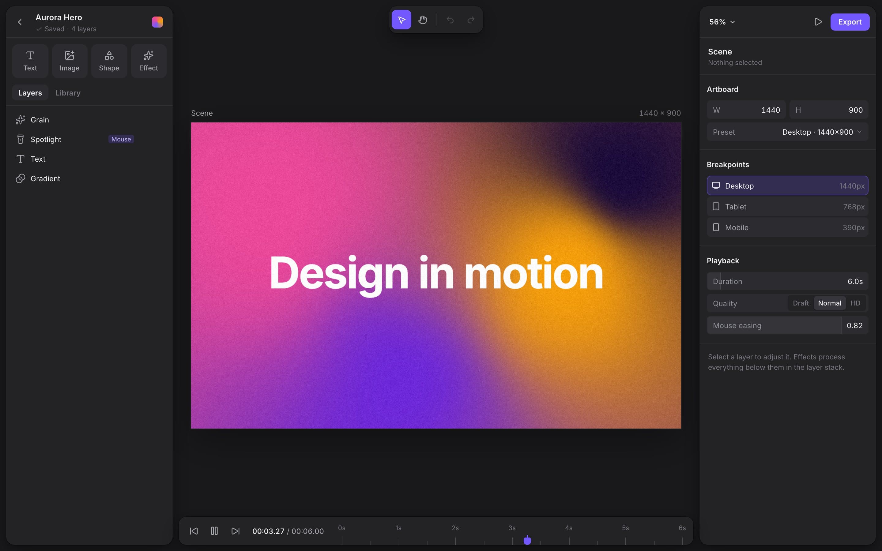 The Risen Studio editor with a scene open